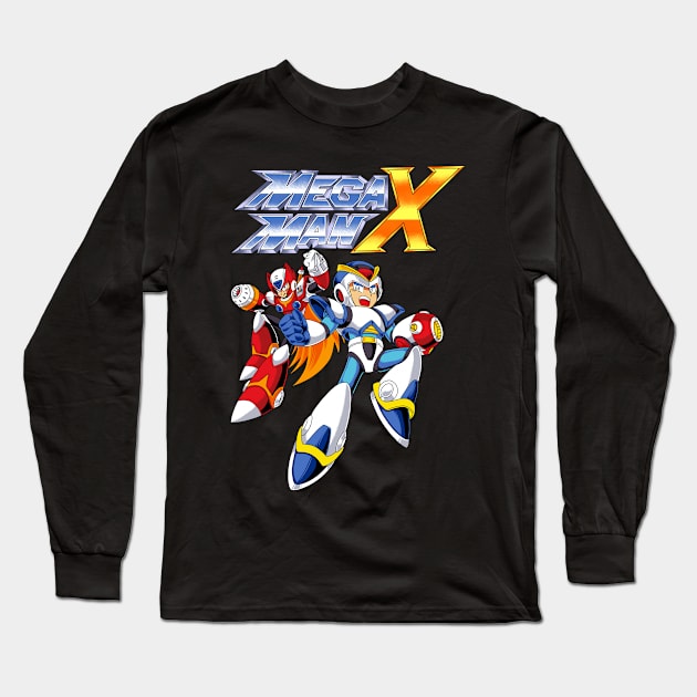 Megaman X Long Sleeve T-Shirt by scallywag studio